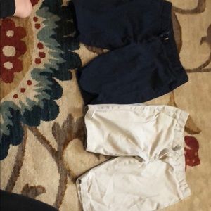 izod khaki and navy shorts (girls size)